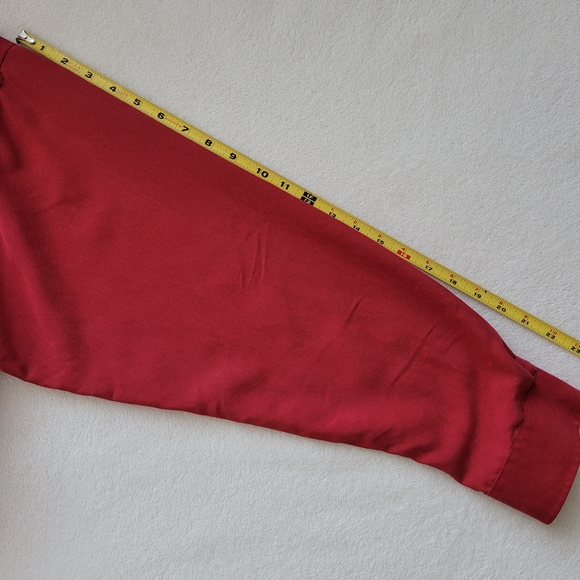 Red Polynosic Rayon Shirt | Y2K Men's XL Button-Down Collar - Picture 7 of 12